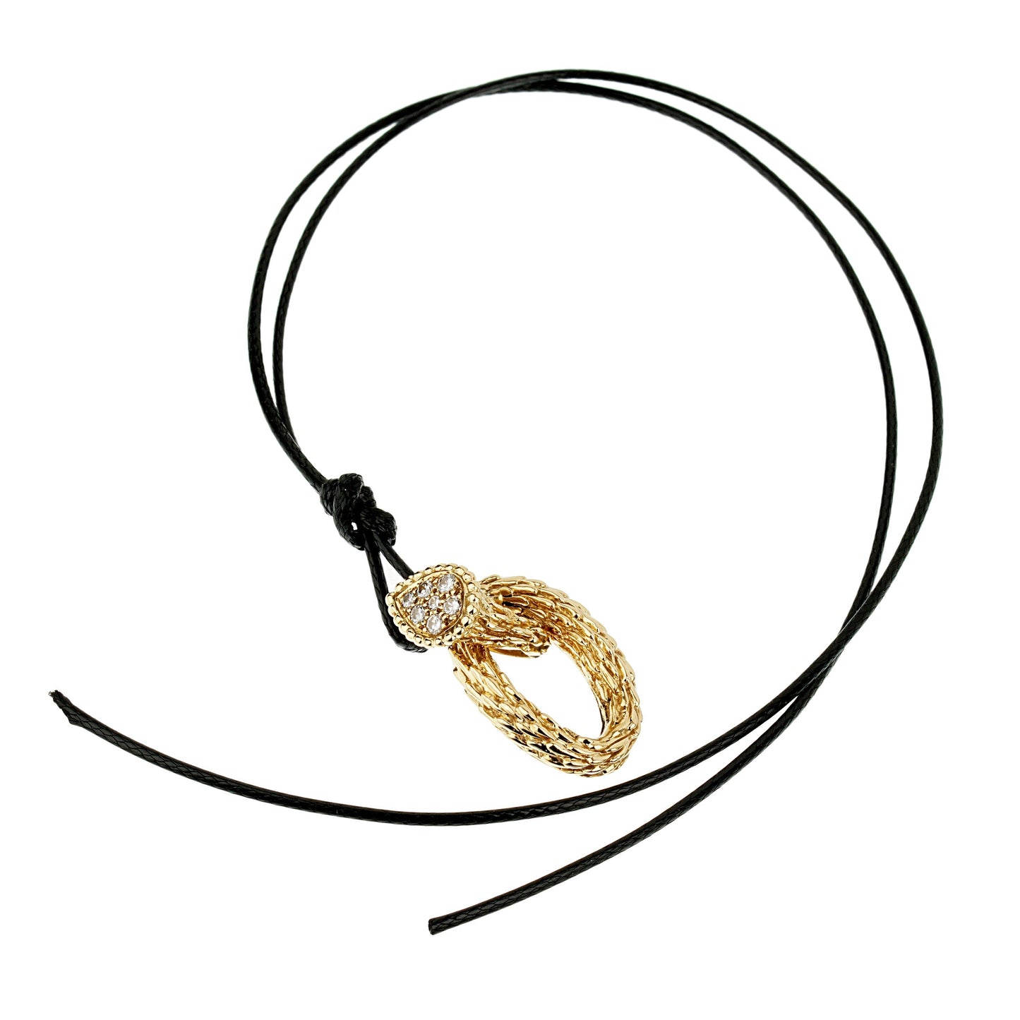 Boucheron Vintage Serpent Boheme Diamond Yellow Gold Necklace