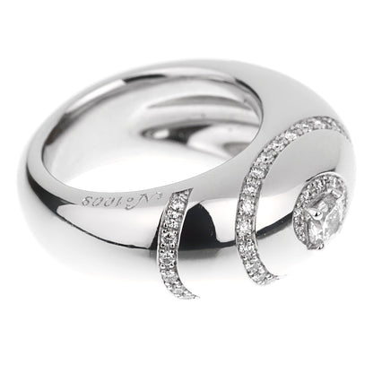 Breguet Diamond White Gold Band Cocktail Ring