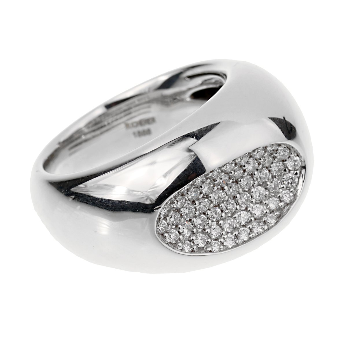 Bucherer Diamond Cocktail White Gold Ring Sz 6 1/2