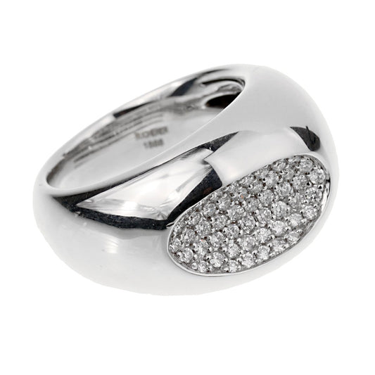Bucherer Diamond Cocktail White Gold Ring Sz 6 1/2