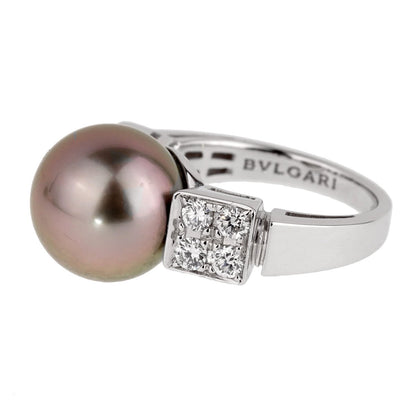 Bulgari Lucea Pearl White Gold Diamond Ring