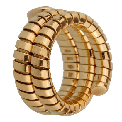 Bulgari Tubogas Pear Diamond Yellow Gold Ring
