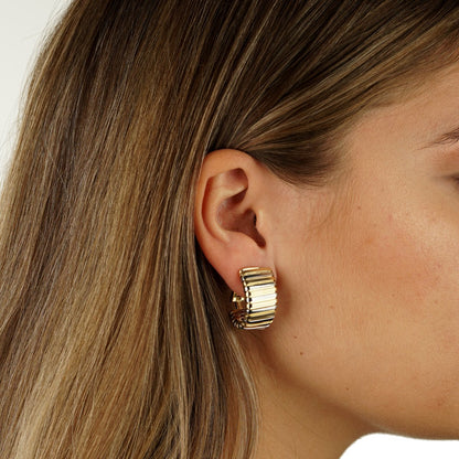 Bvlgari Tubogas Yellow & White Gold Earrings