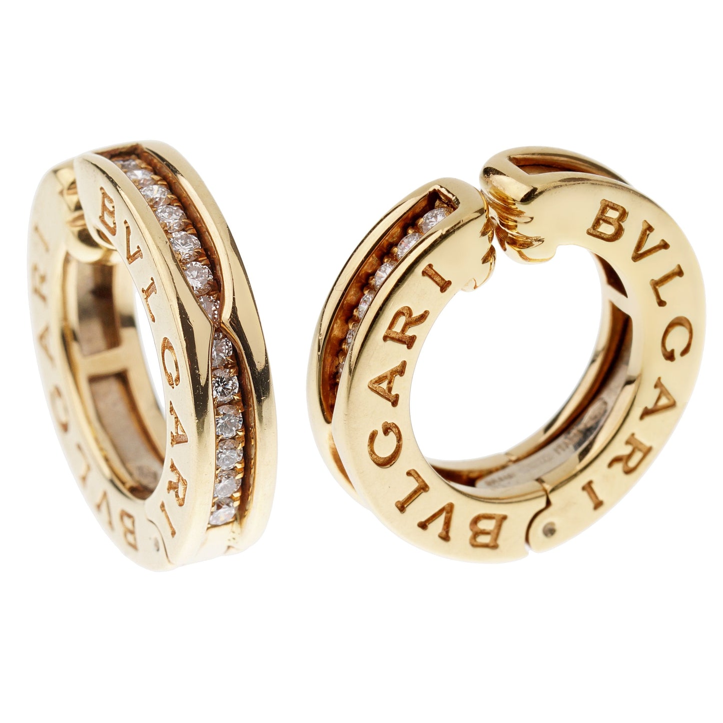 Bvlgari B.Zero1 Vintage Yellow Gold Clip On Earrings