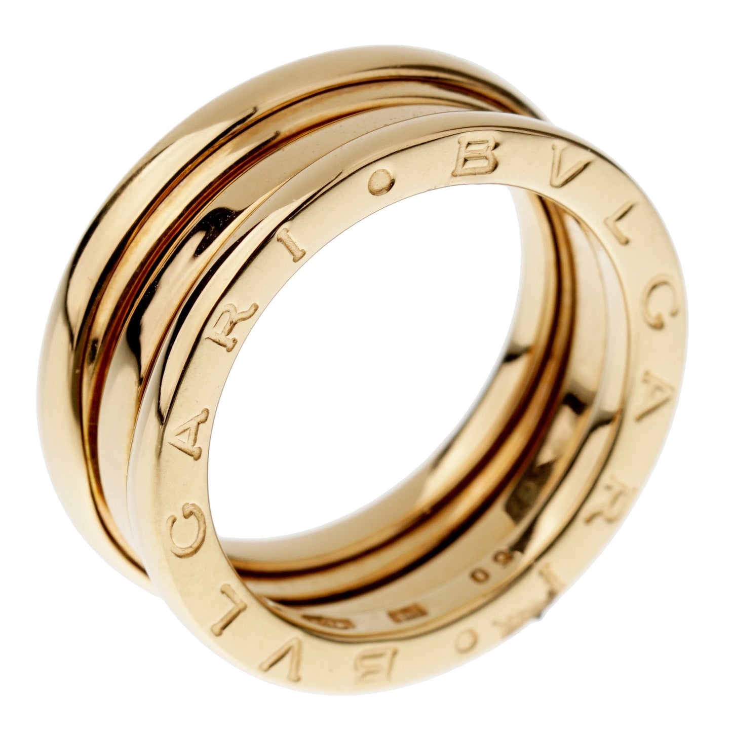 Bvlgari B.Zero1 Yellow Gold Band Ring Sz 5