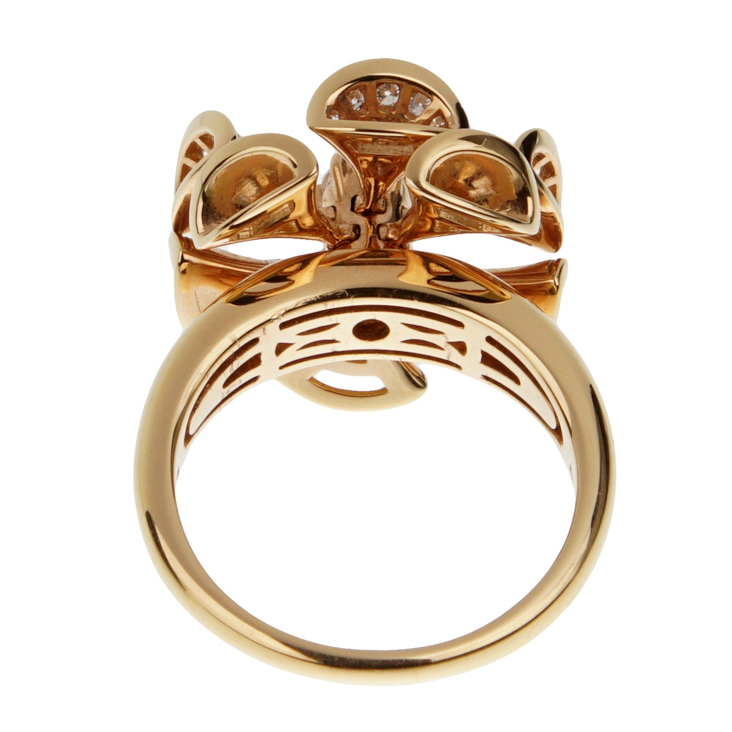 Bvlgari Divas' Dream 18k Rose Gold Diamond Cocktail Ring