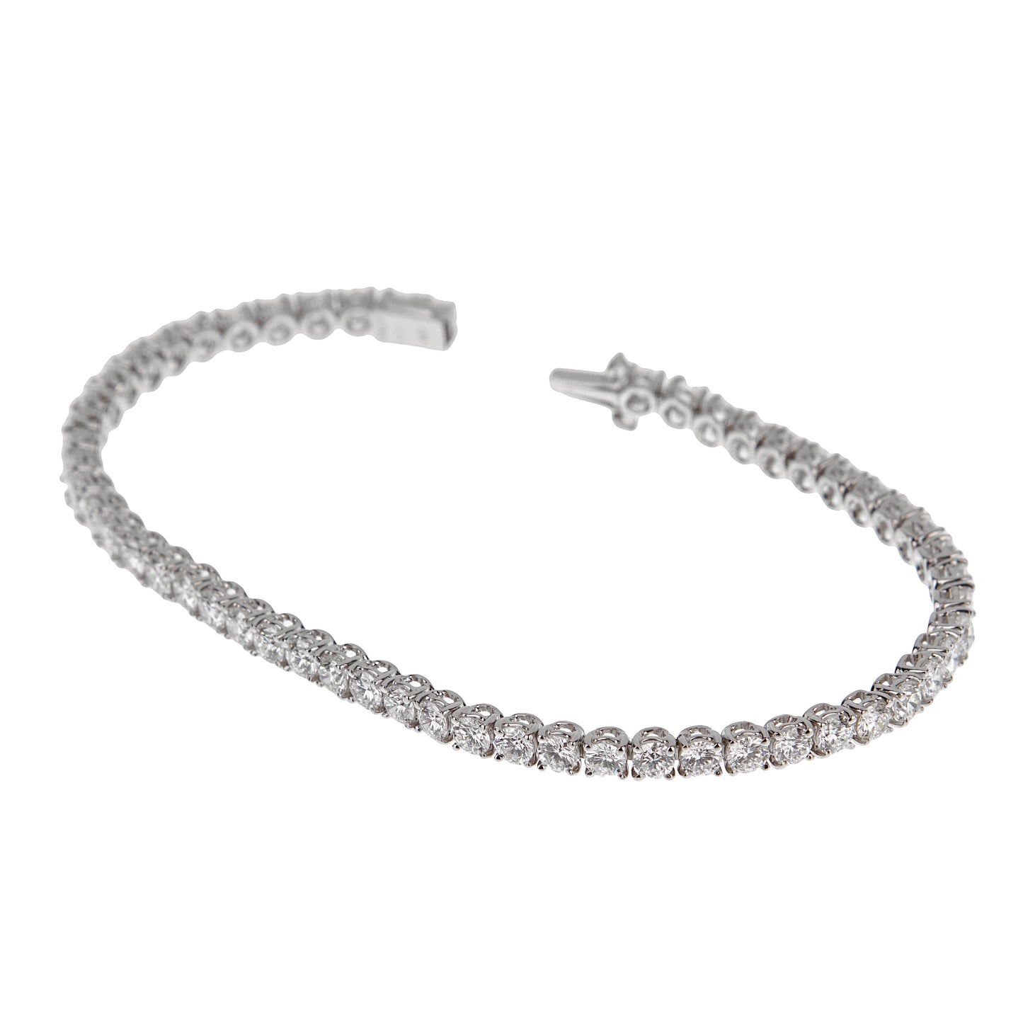 Bvlgari Griffe 6ct Diamond 18k White Gold Tennis Bracelet