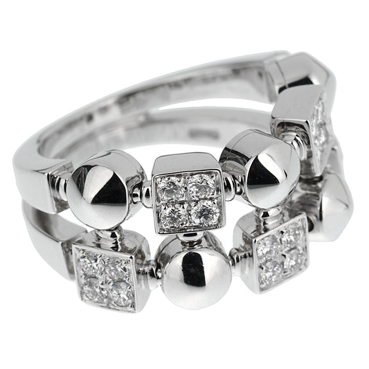 Bvlgari Lucea White Gold Diamond Band Ring
