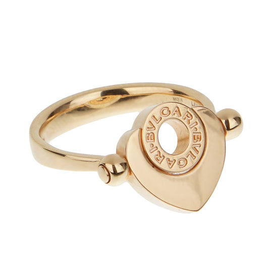 Bvlgari Rose Gold & Mother of Pearl Heart Gold Ring