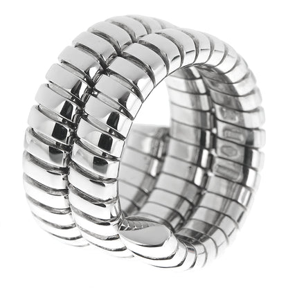 Bvlgari Tubogas Vintage 18k White Gold Triple Row Ring