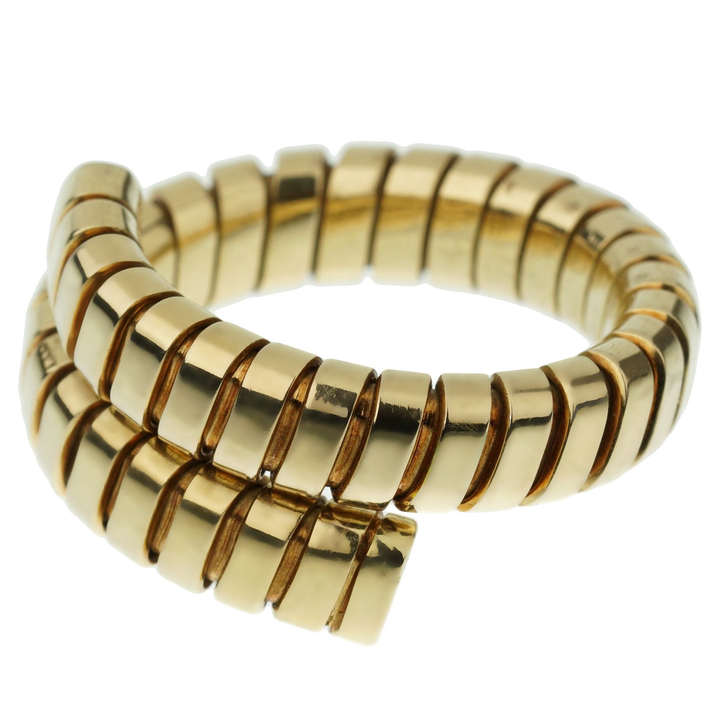 Bvlgari Spiga Yellow Gold Wrap Band Ring