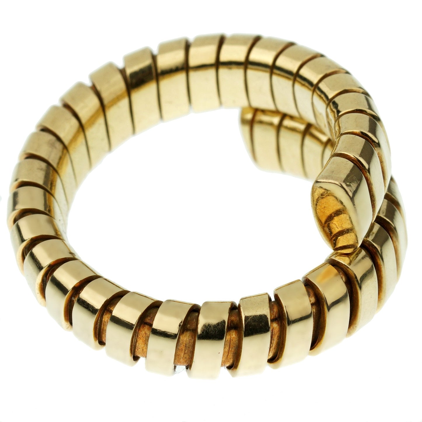 Bvlgari Spiga Yellow Gold Wrap Band Ring