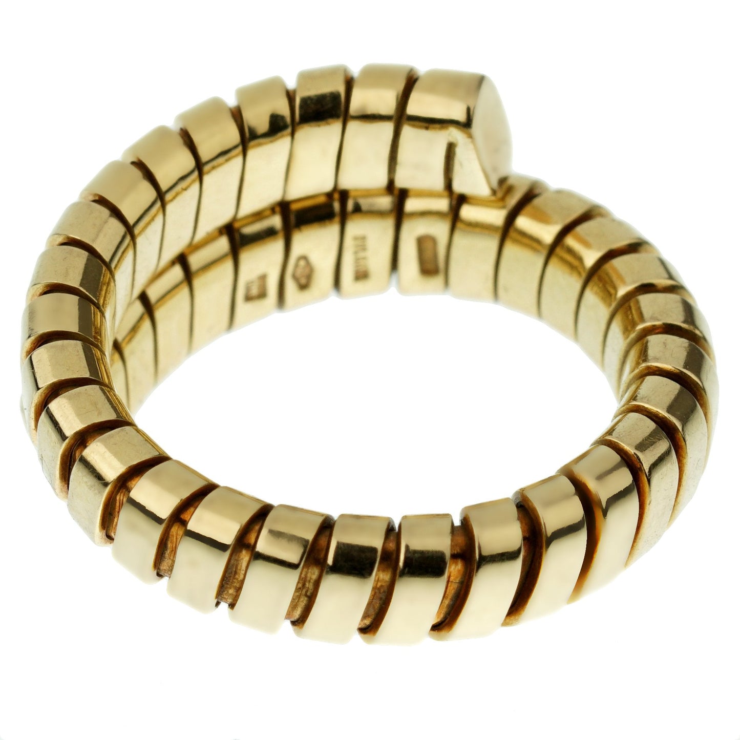 Bvlgari Spiga Yellow Gold Wrap Band Ring