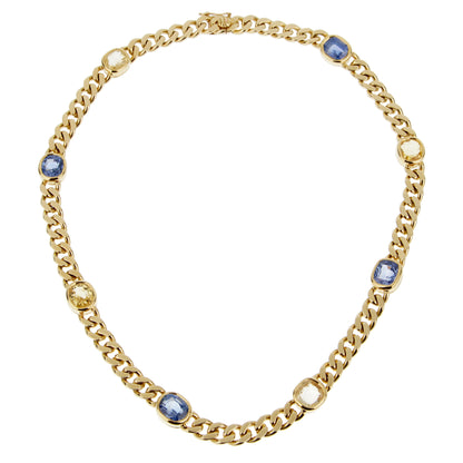 Bvlgari Vintage Sapphire 18k Yellow Gold Choker Necklace