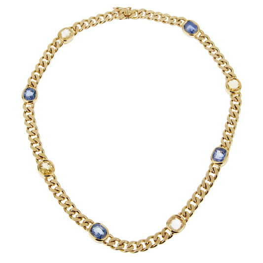 Bvlgari Vintage Sapphire 18k Yellow Gold Choker Necklace