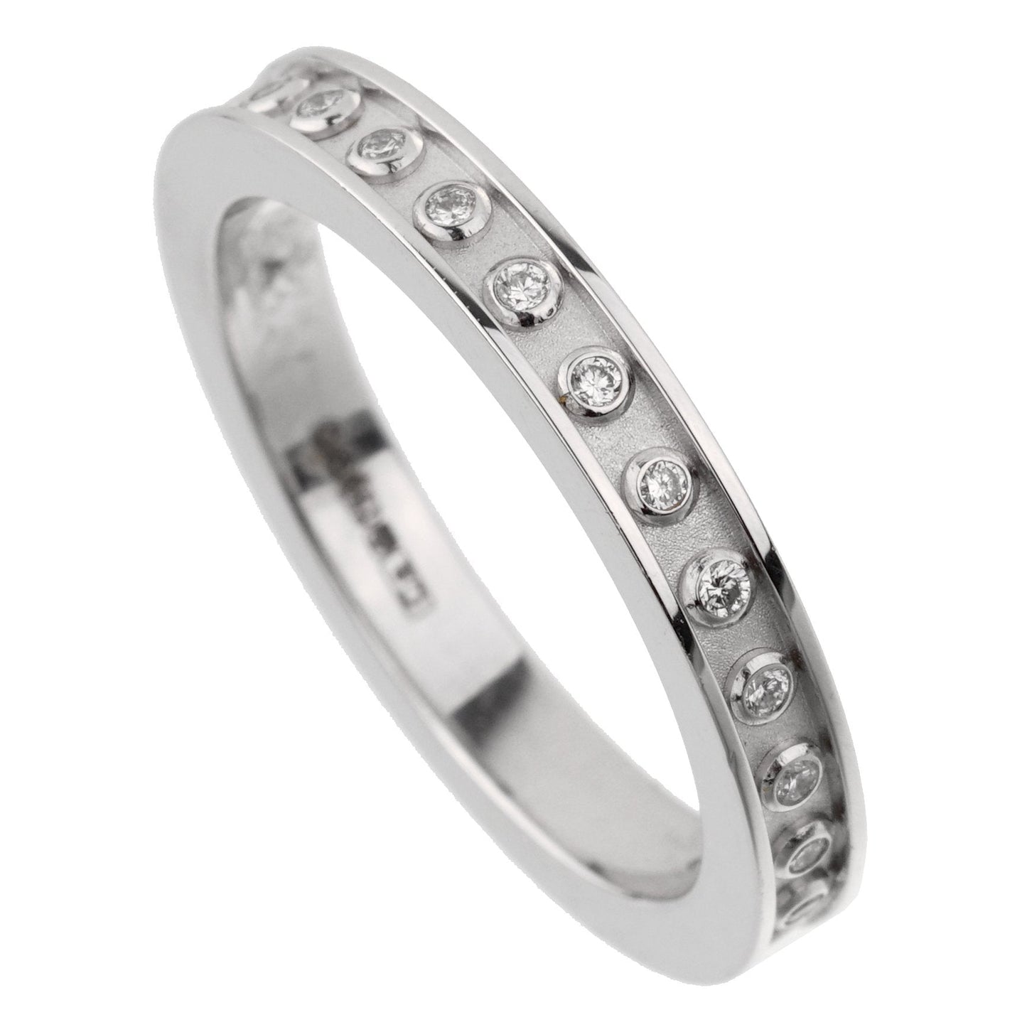 Carrera y Carrera Diamond White Gold Eternity Band Sz 7