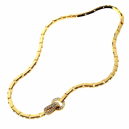 Cartier Agrafe Diamond Gold Necklace
