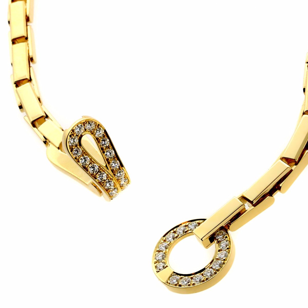 Cartier Agrafe Diamond Gold Necklace