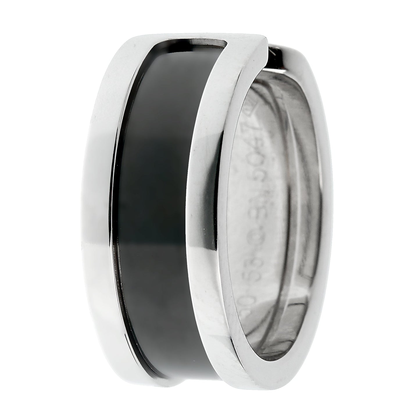Cartier C de Cartier Black Enamel White Gold Ring