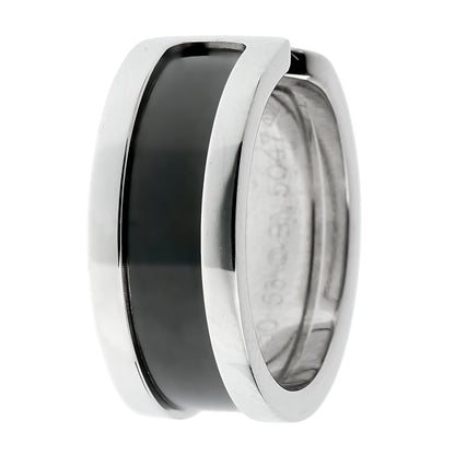 Cartier C de Cartier Black Enamel White Gold Ring