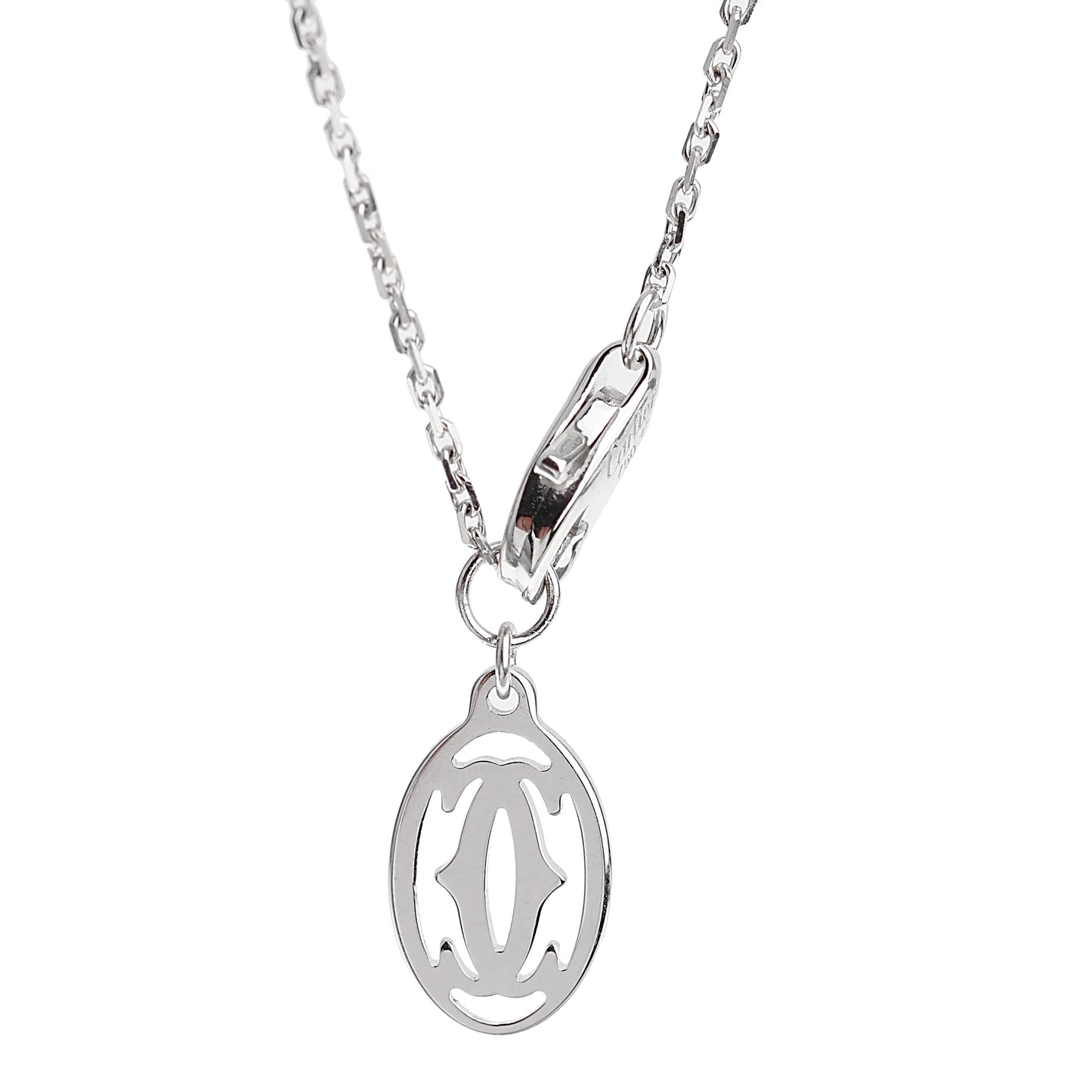 Cartier Diamants Legers 18k White Gold Diamond Pendant Necklace