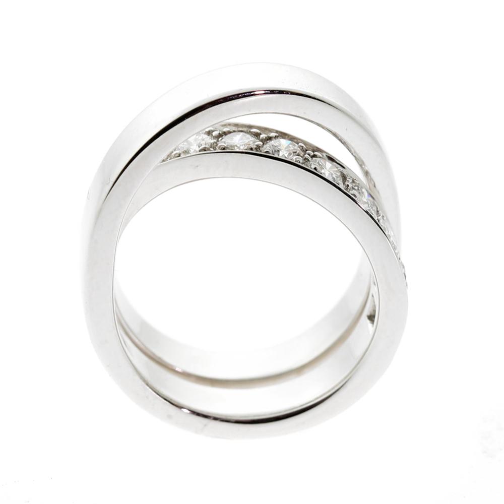 Cartier Diamond Gold Bypass Ring