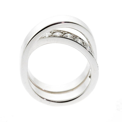 Cartier Diamond Gold Bypass Ring