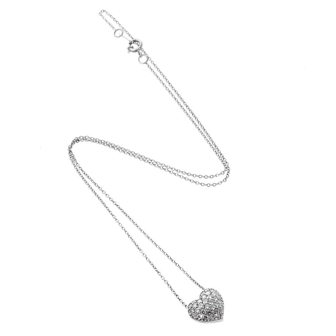 Cartier Diamond Heart Platinum Necklace