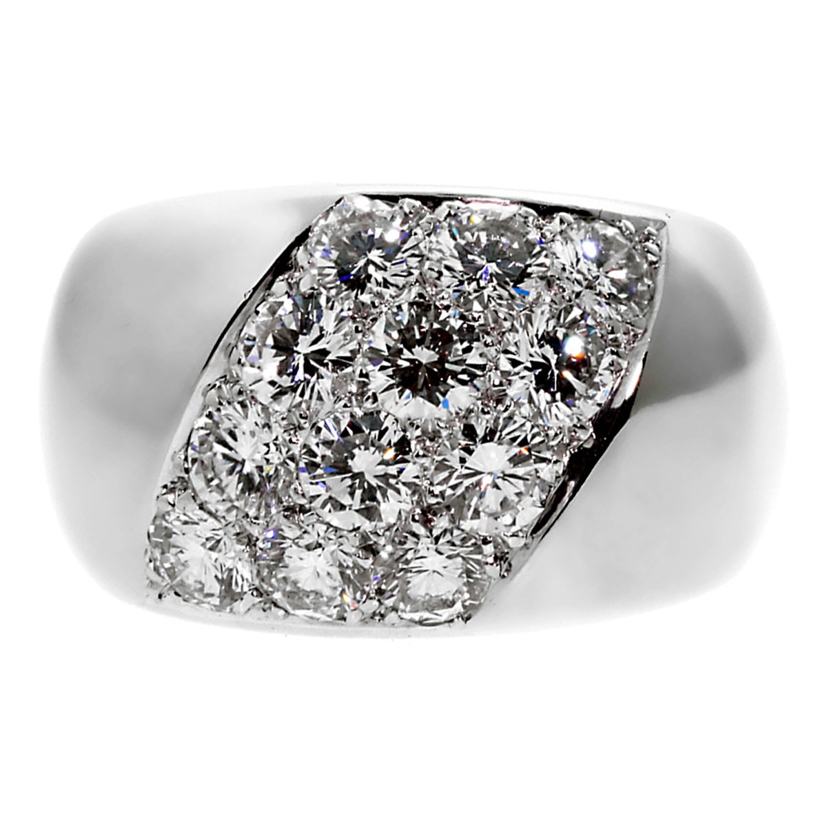 Cartier Diamond 18k White Gold Cocktail Ring