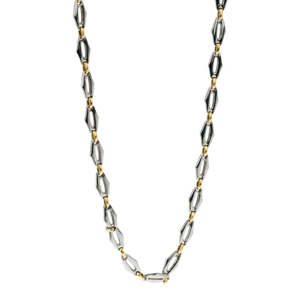 Cartier Double C Stainless Steel Yellow Gold Sautoir Necklace