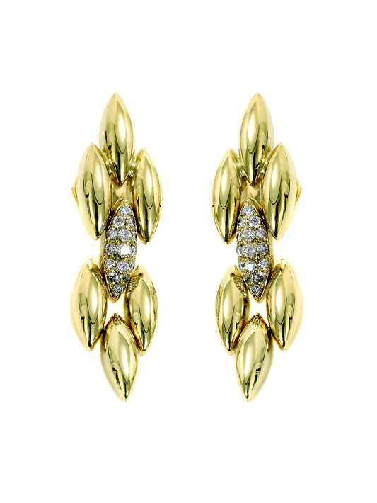 Cartier Gentiane Diamond Gold Earrings
