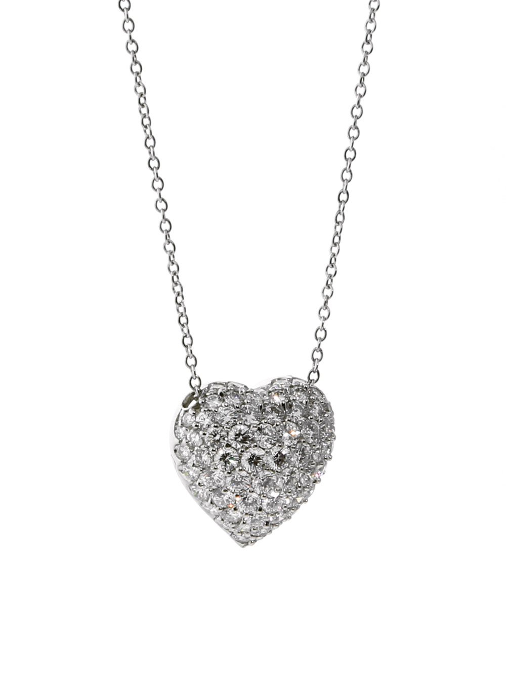 Cartier High Jewelry Heart Diamond Necklace in Platinum