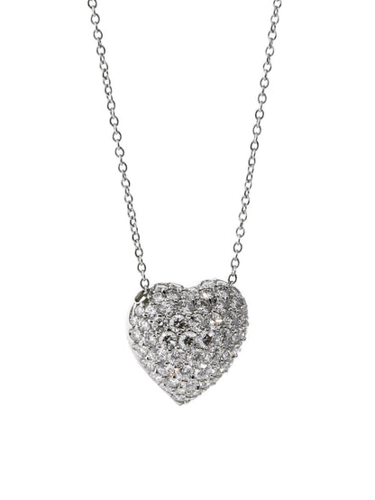 Cartier High Jewelry Heart Diamond Necklace in Platinum