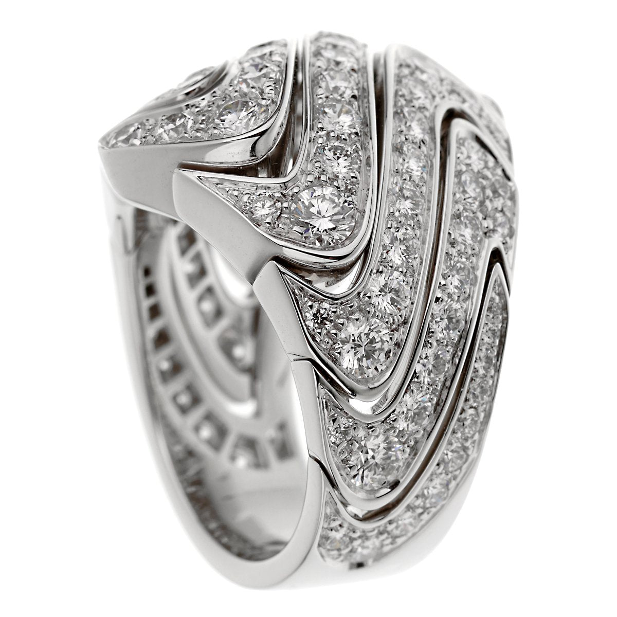 Cartier High Jewelry Pave Diamond Cocktail White Gold Ring