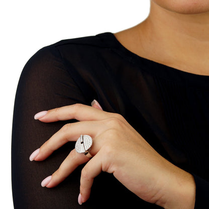 Cartier Himalia Diamond White Gold Ring Sz 5 1/4