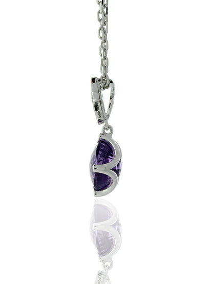 Cartier Inde Mysterieuse Diamond Amethyst Necklace in 18k White Gold
