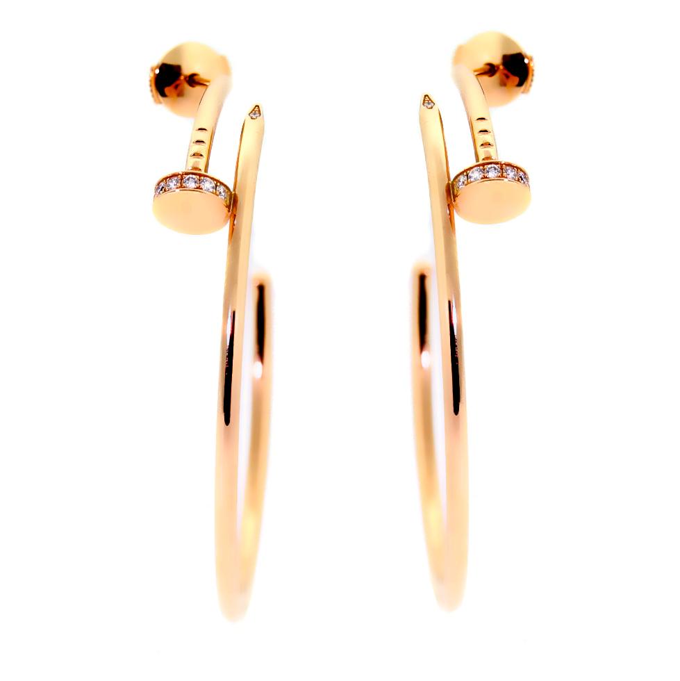 Cartier Juste Un Clou Diamond Rose Gold Earrings