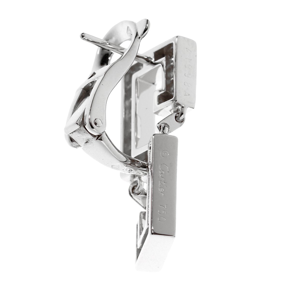 Cartier Le Baiser Du Dragon Diamond White Gold Earrings