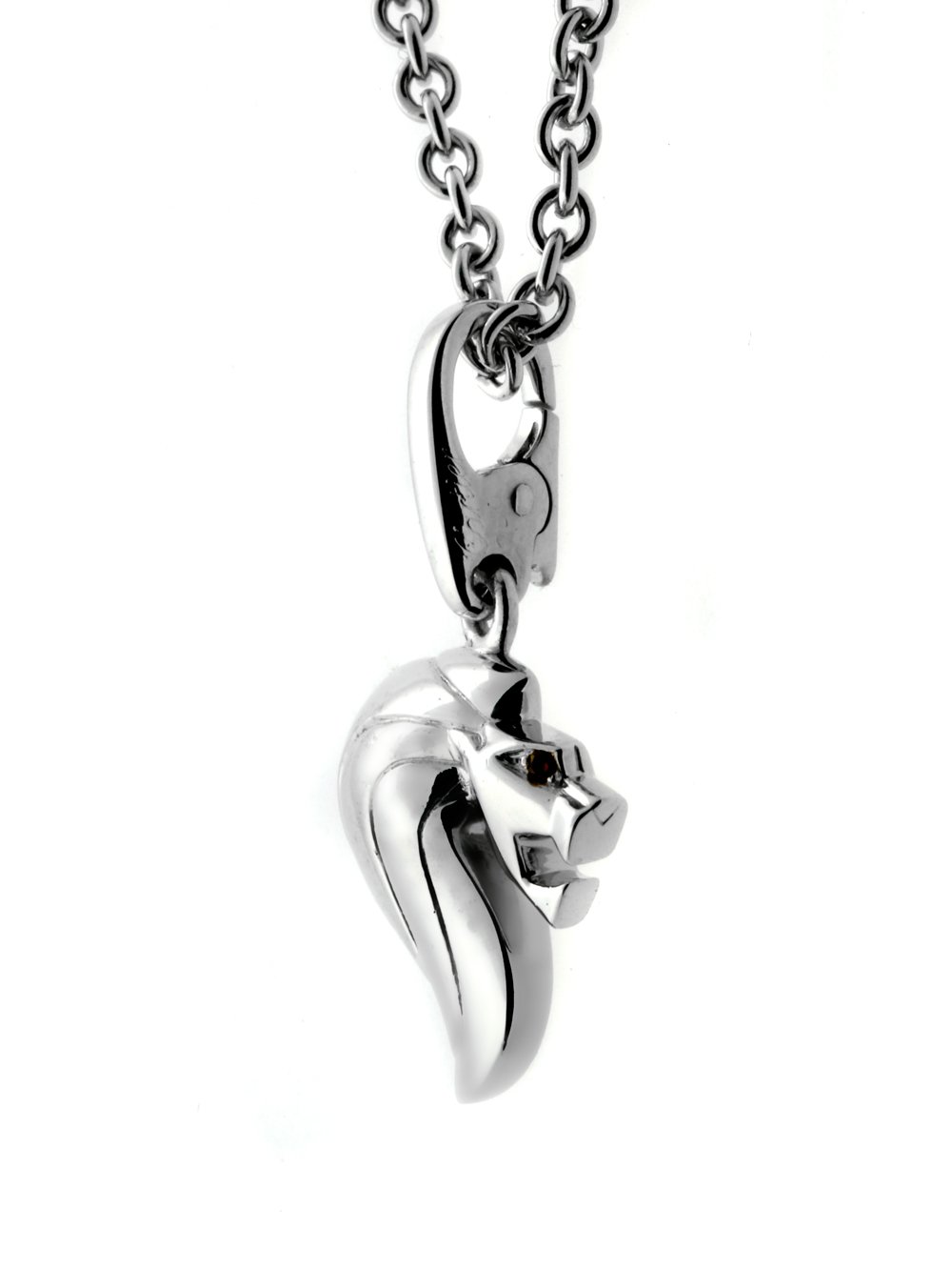 Cartier Lion Charm White Gold Pendant