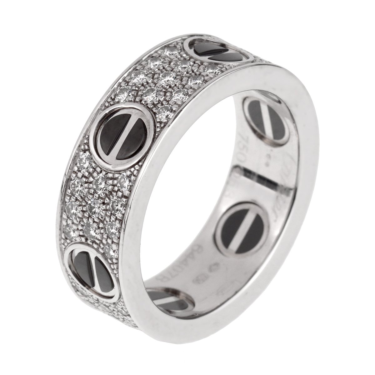 Cartier Love Ceramic Diamond 18k White Gold RIng