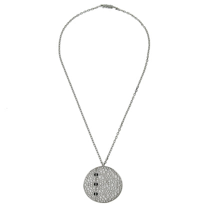 Cartier Love Ceramic Diamond Pendant White Gold Necklace