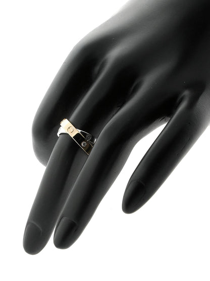 Cartier Love Diamond Ring in 18k White & Rose Gold