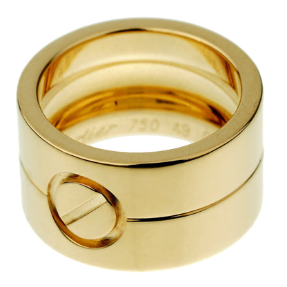 Cartier Love Wide Yellow Gold Band Ring Sz 5