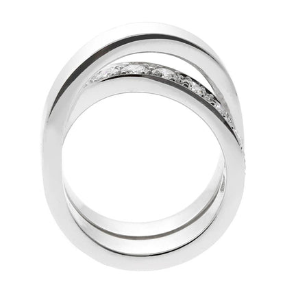 Cartier Nouvelle Vague Diamond White Gold Crossover Ring