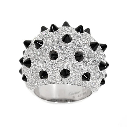 Cartier Onyx Diamond Panthere White Gold Ring
