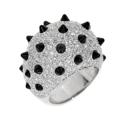 Cartier Onyx Diamond Panthere White Gold Ring