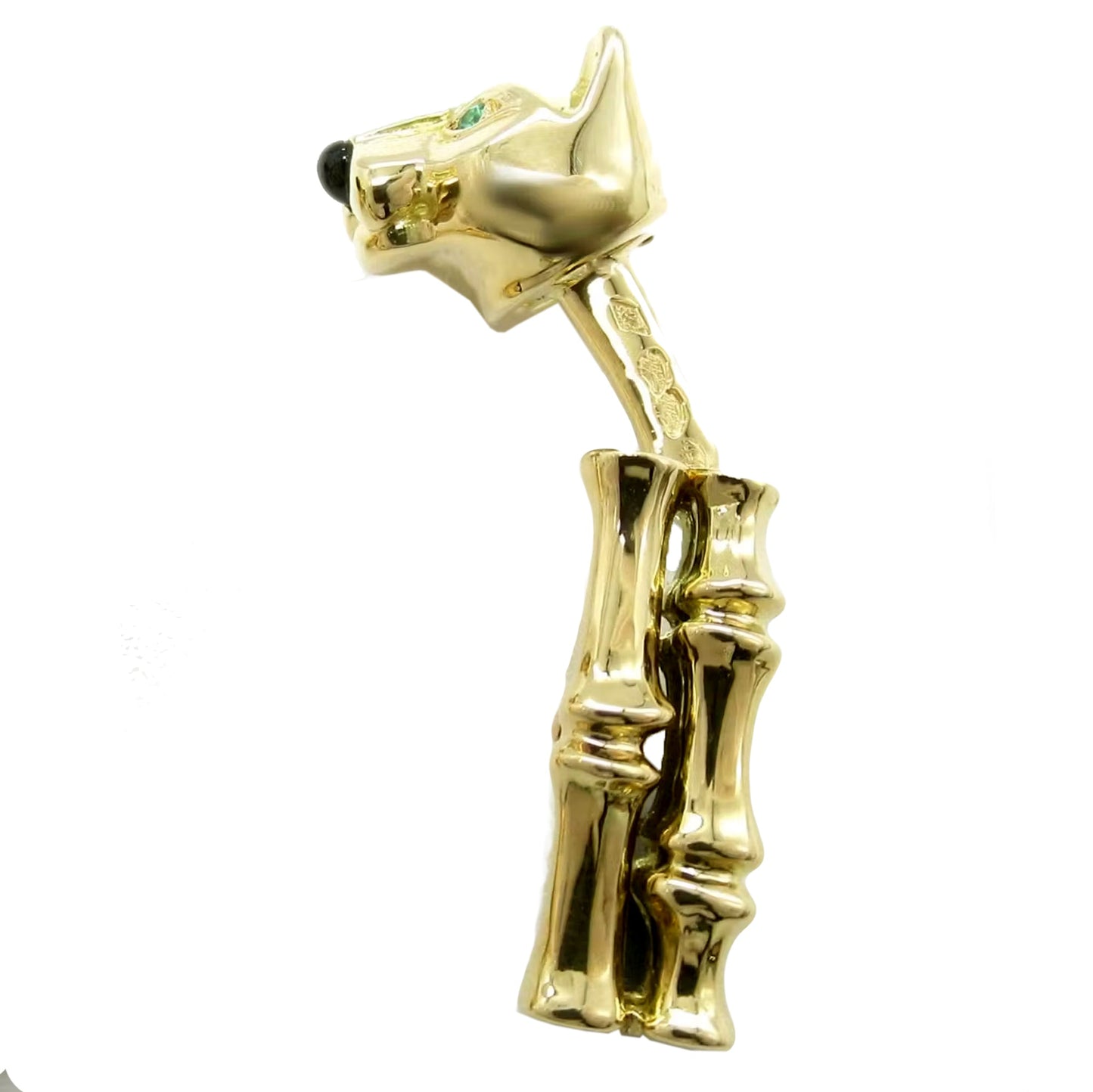 Cartier Panthere Bamboo Vintage Yellow Gold Cufflinks