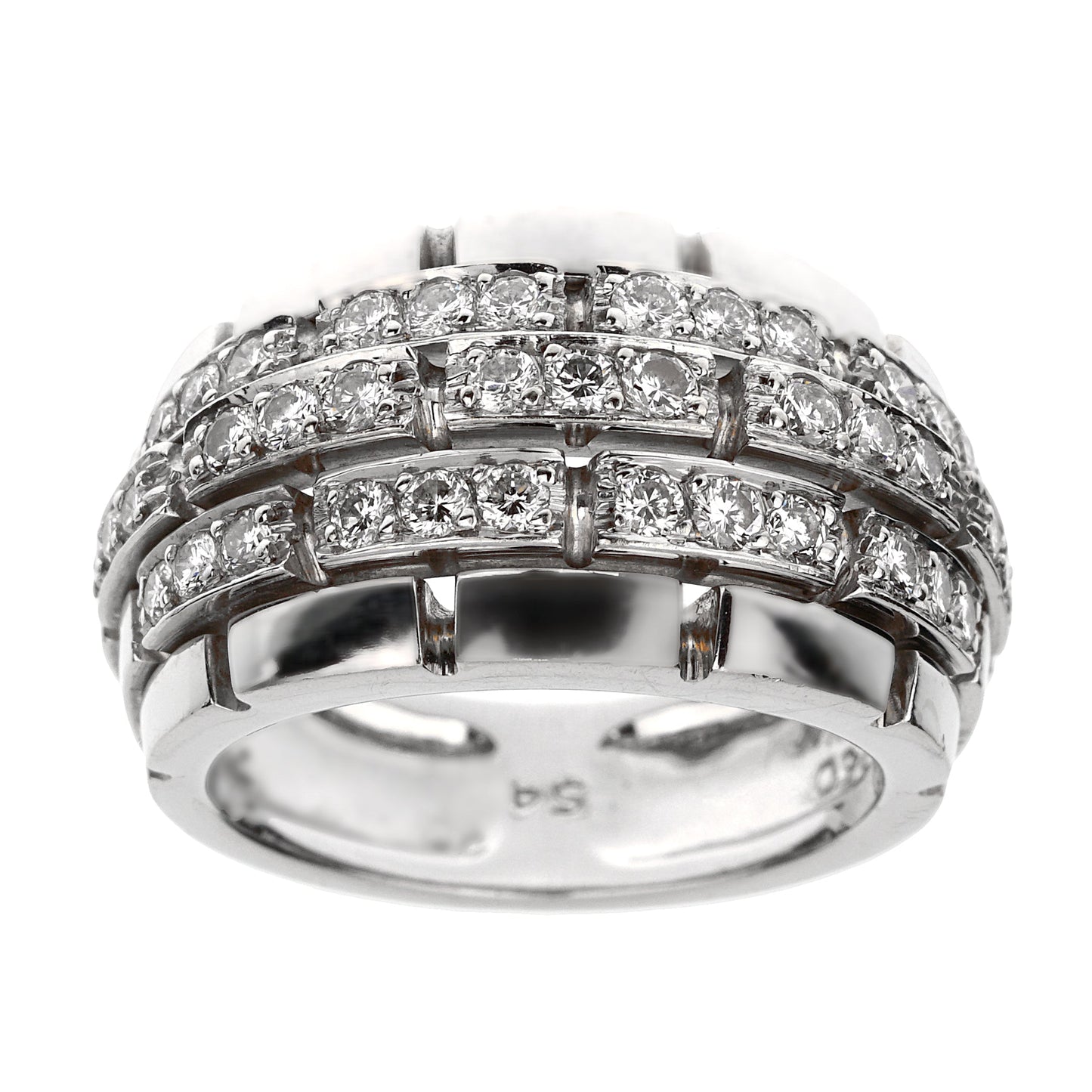 Cartier Panthere Oriane Diamond 18k White Gold Cocktail Ring