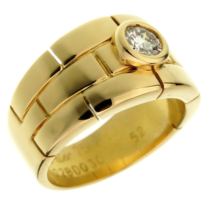 Cartier Panthere Solitaire Yellow Gold Band Ring Sz 5 1/4