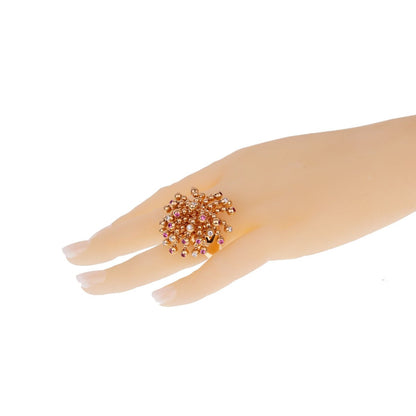 Cartier Paris Nouvelle Vague Pink Sapphire Diamond Rose Gold Ring